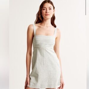 Abercrombie and Fitch A&F Emerson Linen Blend Skort, Medium Tall